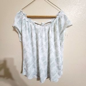 Light green and white blouse